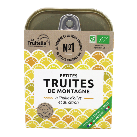 Truites de montagne à l'huile d'olive et au citron bio 100g | Mas des agriculteurs