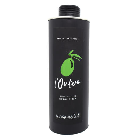 Huile d'olive Vierge extra en métal 50cl | Mas des agriculteurs