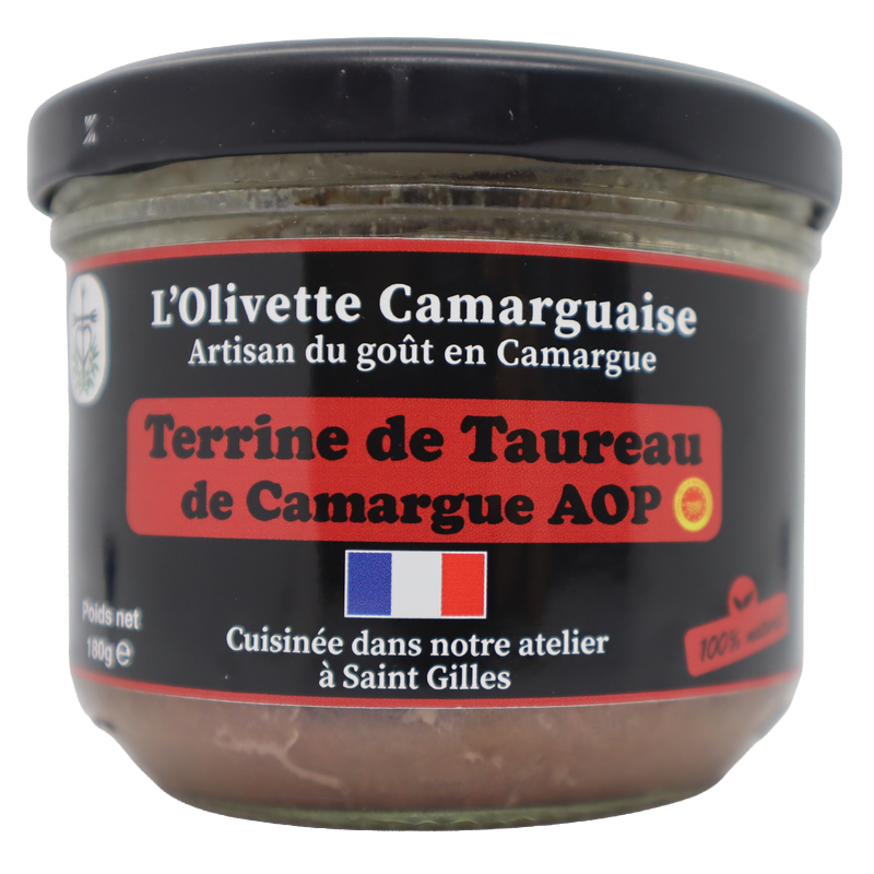 Terrine de taureau de Camargue AOP 180g | Mas des agriculteurs