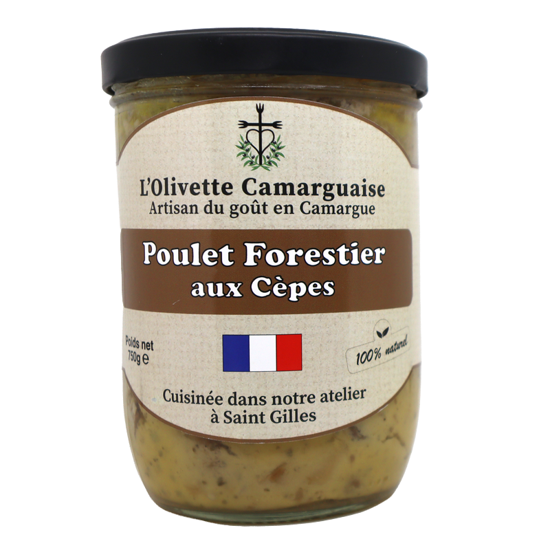 Poulet forestier aux cèpes 750g | Mas des agriculteurs