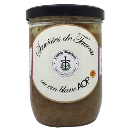 Saucisses de taureau au vin blanc AOP 750g | Mas des agriculteurs