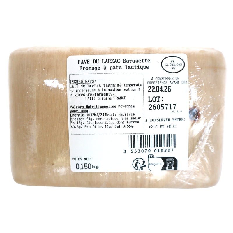 Le pavé du Larzac 150g | Mas des agriculteurs