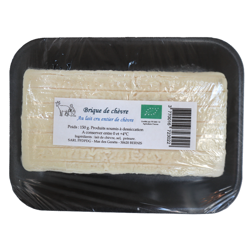 Brique de chèvre Bio 150g | Mas des agriculteurs