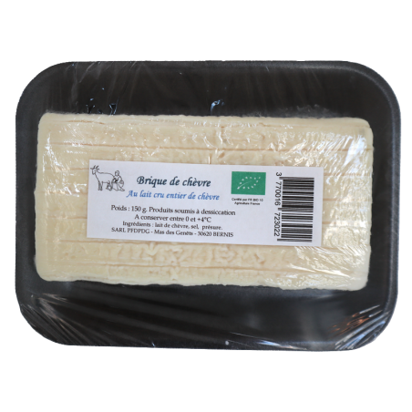 Brique de chèvre Bio 150g | Mas des agriculteurs
