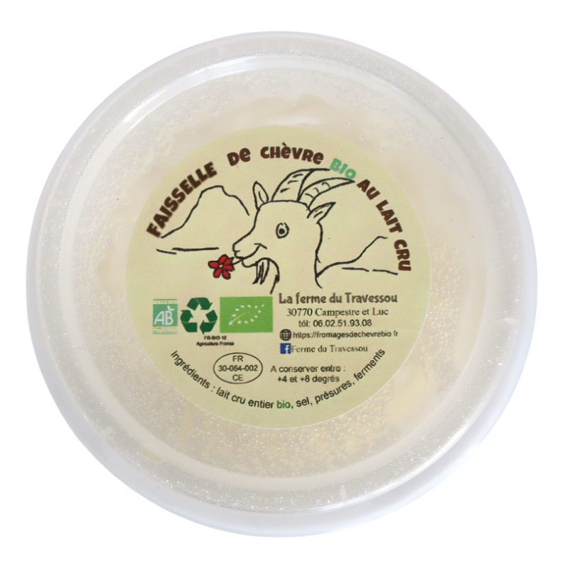 Faisselle de chèvre bio 200g | Mas des agriculteurs