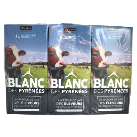 Lait demi-écrémé 6x1L | Mas des agriculteurs