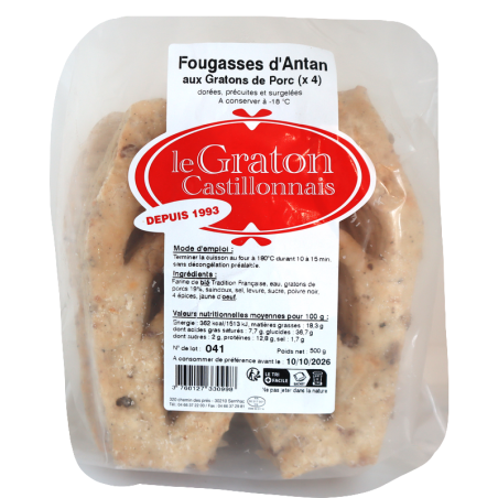 Fougasse d'Antan x4 surgelée | Mas des agriculteurs