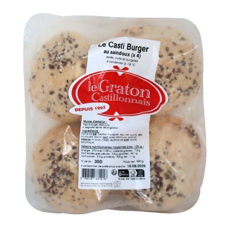 Le casti burger x4 surgelé | Mas des agriculteurs
