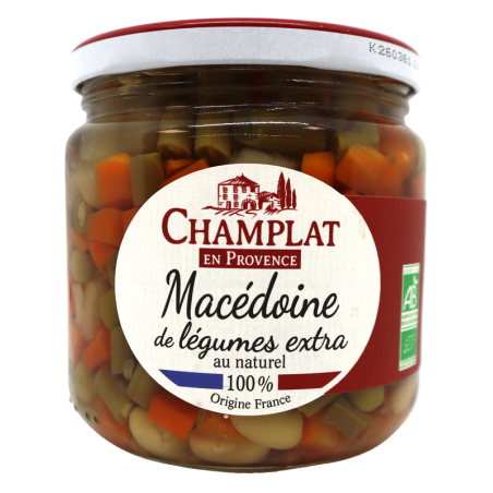 Macédoine de légumes extra au naturel 240g | Mas des agriculteurs