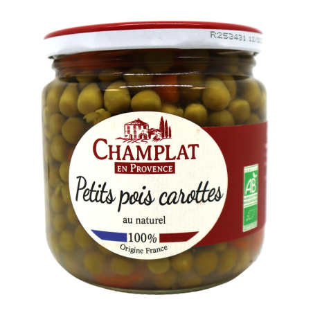 Petit pois carottes au naturel 235g | Mas des agriculteurs