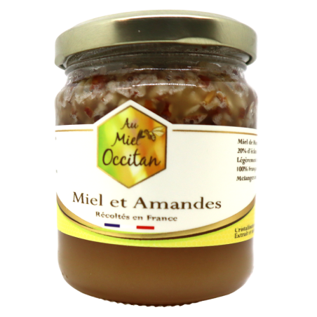 Miel et amandes 250g | Mas des agriculteurs