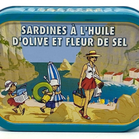 Sardines à l'huile d'olive et fleur de sel 115g